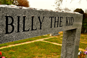Bill the kid grave marker perspective