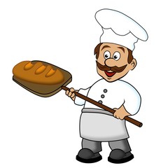 B&auml;cker mit frischem Brot