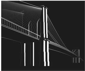 Brooklyn Bridge vector illustration