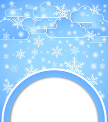 Abstract Background. Winter theme