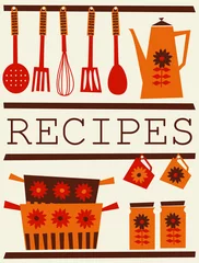 Photo sur Plexiglas Poster vintage Conception de carte de recette