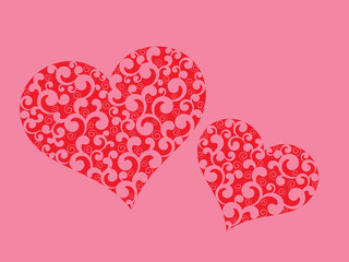 Valentine's day background with hearts