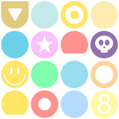 Bright color circles seamless pattern