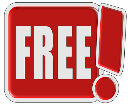 !-Schild rot quad FREE