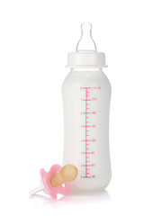 Baby bottle and pacifier for girl