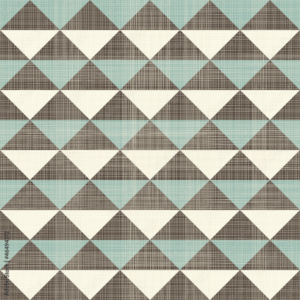 Poster retro geometric triangles seamless pattern