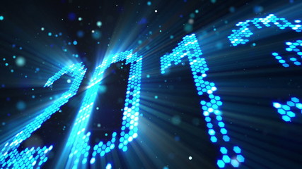 greetings new year 2013 of shining blue elements