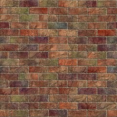 Multicolor stone wall. Seamless texture.