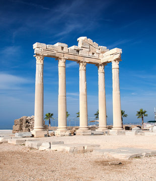 Temple of Apollo ruins in Side Turkey.
