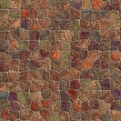 Multicolor stone wall. Seamless texture.