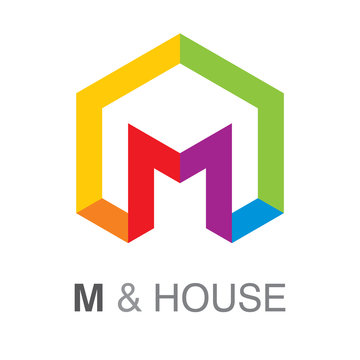 Letter M and house sign