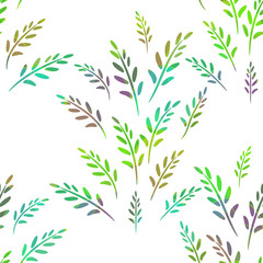 Foliage abstract pattern on white background