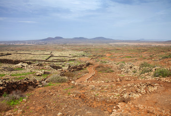 Fototapeta na wymiar Northern Fuerteventura, ścieżka pieszo