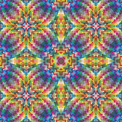 Seamless Native American vector pattern