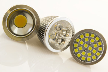 various LEDs bulb GU10 with cooling and different SMD chips