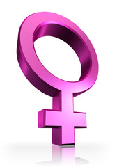 female pink symbol on white background