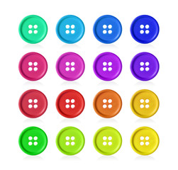 Colorful buttons frame, isolated on white background