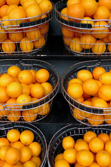 oranges dans des paniers
