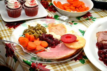 Traditional Christmas Ham Dinner
