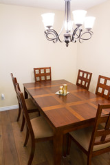 Interior design of dining room in a new house