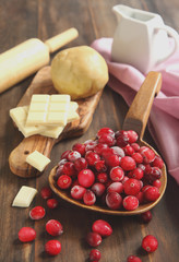 Baking a Cranberry Chocolate Tart