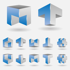 Set of logo elements