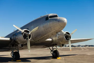 Peel and stick wallpaper Old airplane Vintage DC-3 Airplane