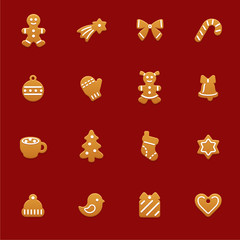 set of christmas icons