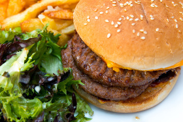 American cheese burger