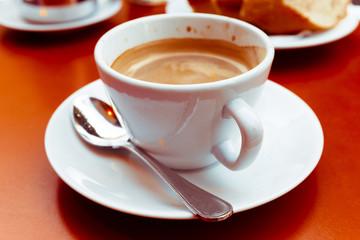 cup of hot coffee