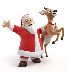 Santa and reindeer - 46511945