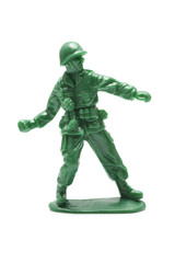 白背景に兵士の玩具