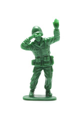 白背景に兵士の玩具