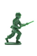 白背景に兵士の玩具