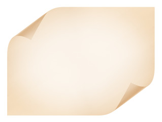 Old manuscript on white background