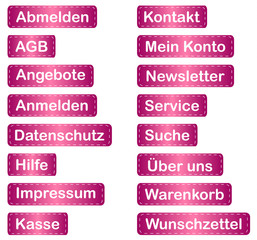 Website Buttons pink