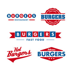 set of vintage fast food restaurant logo, panel, badge and label - 46520546