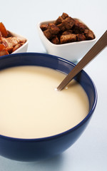 Smooth, creamy potato soup