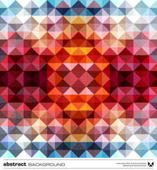 Abstract colorful triangles background. Vector.