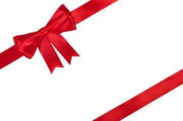 Red ribbon with bow