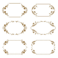 Set of ornate vector frames