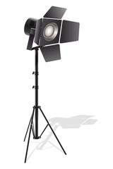 vector illustration of studio light with stand