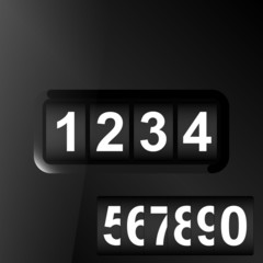 Mechanical counter. Vector illustration