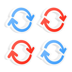 Refresh circle arrows. Vector illustration