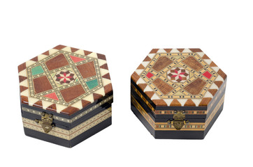 Hex Boxes Marquetry - 46526709
