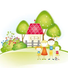 Obraz premium Family house
