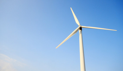 wind turbine ,blue sky background
