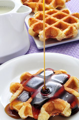 waffle with syrup
