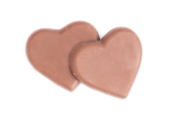 chocolates, Heart shape, isolate on white background