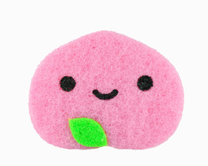 Pink kitchen sponge